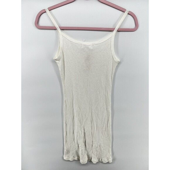 VELVET By Graham & Spencer Ribbed Tank Dress Madonna White S - Picture 3 of 3